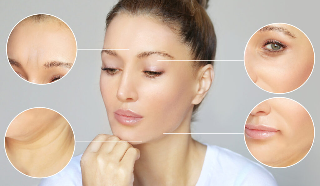 Das Gesicht einer Frau mit Detailansichten. (c) AdobeStock