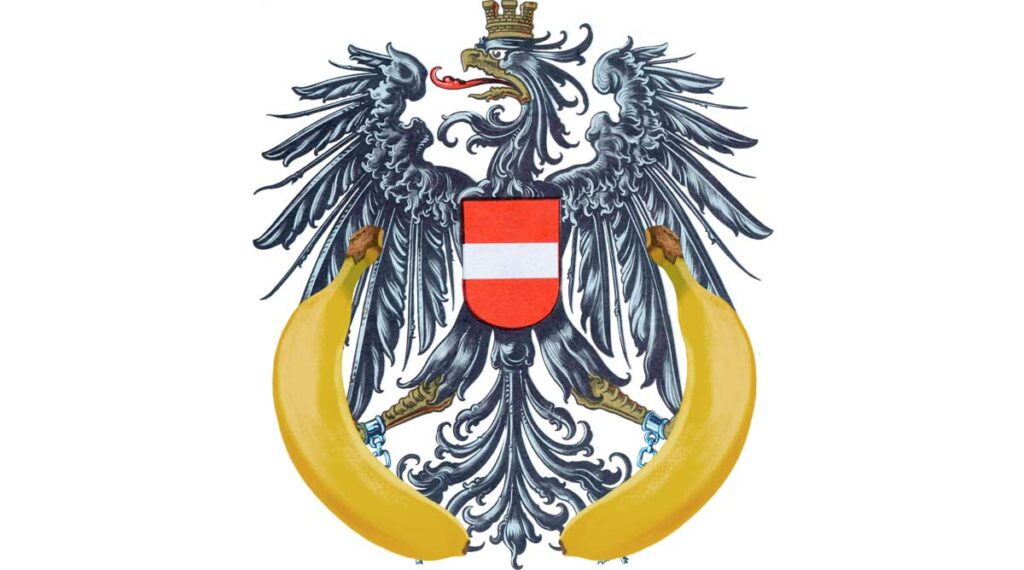 »Breaking« Geleakter Entwurf zeigt Ö-Bundesadler mit Bananen 1 Bundesadler mit zwei Bananen. (c) AdobeStock/ K2