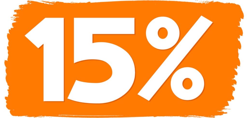 15%. (c) AdobeStock