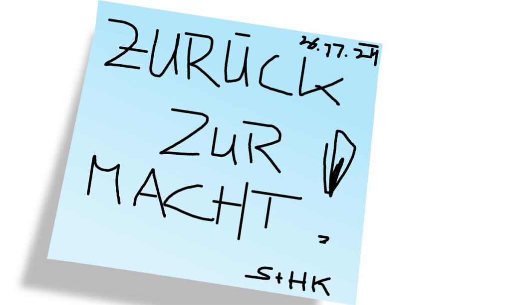 +++BREAKING+++ Kurz und Kickl planen neue Regierung – "Wir haben uns beide geändert" 1 Ein Post-It, auf dem Zurück zur Macht steht, Stichwort Kurz-Kickl.
(c) Pixabay.com/ K2