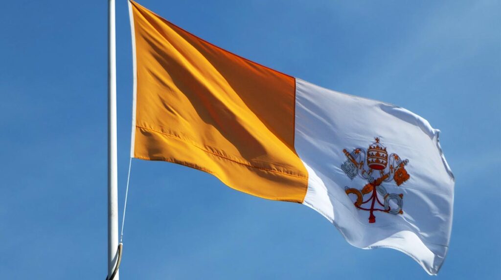 BREAKING: Edtstadler wird weder ÖVP-Chefin noch EU-Kommissarin, sondern erste PÄPSTIN 1 Vatikan-Flagge, Stichwort Edtstadler.
(c) AdobeStock